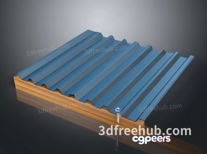 A 3D Rendering Of A Roof With A Screw 3D Model - 22697 - VRAY Render A 3D Rendering Of A Roof With A Screw 3D Model - 22697 - VRAY Render