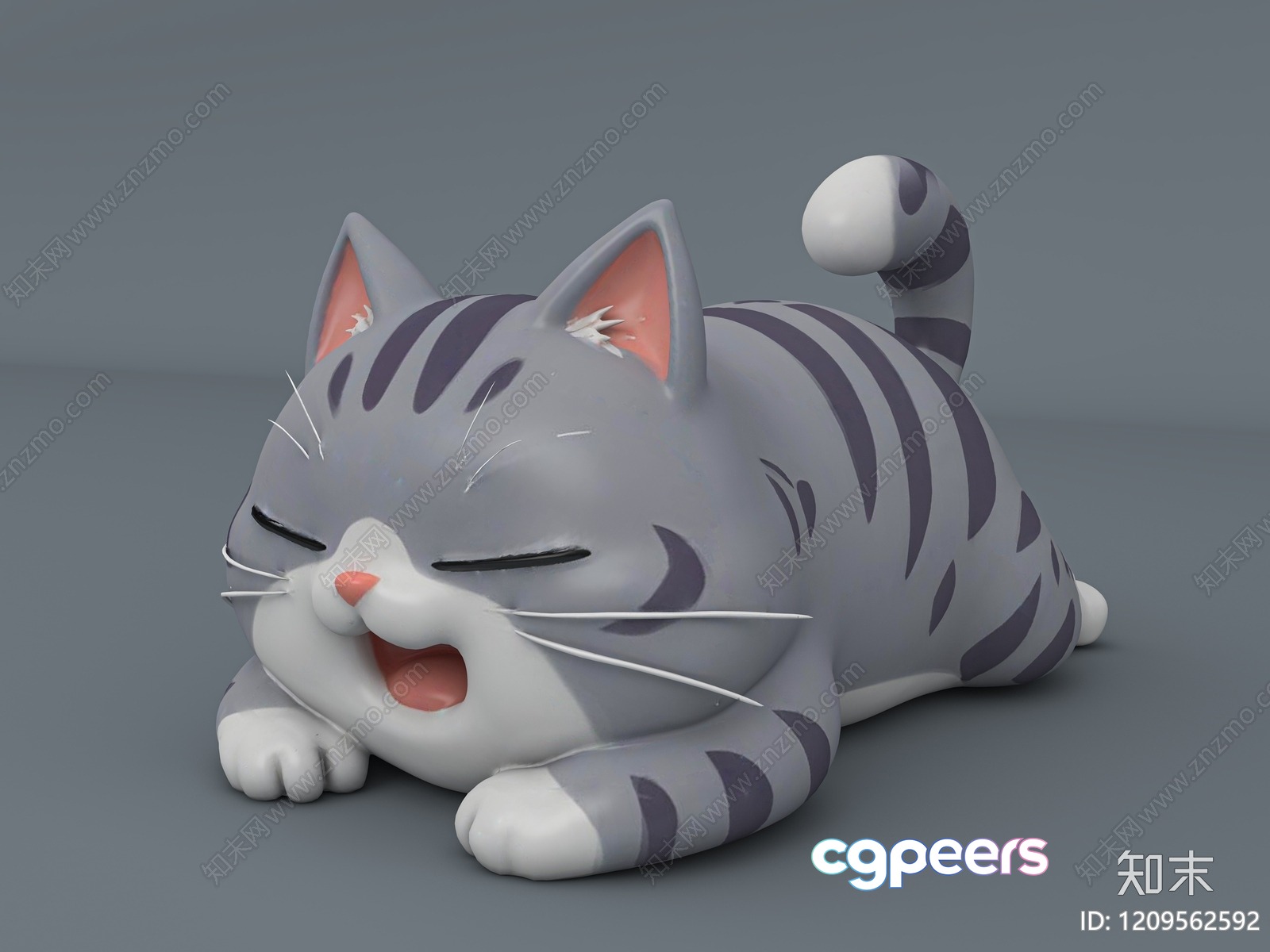 A Cartoon Cat 3D Model - 15082 - VRAY Render