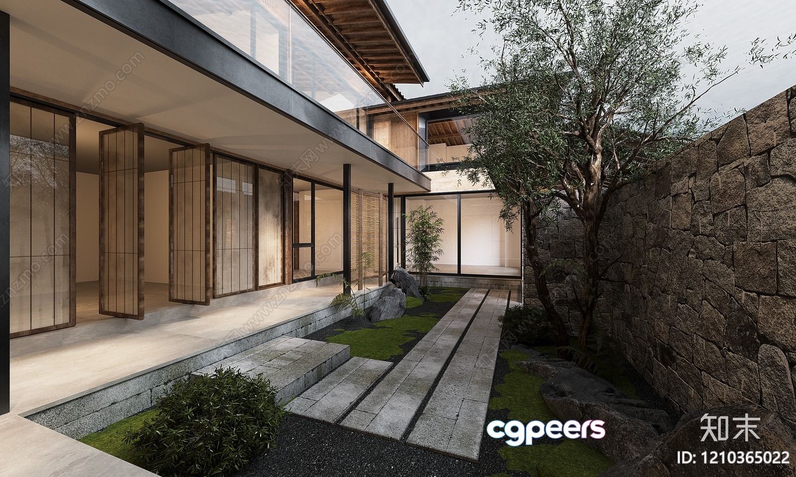 Modern Asian-Style House 3D Model - 23210 - VRAY Render Modern Asian-Style House 3D Model - 23210 - VRAY Render