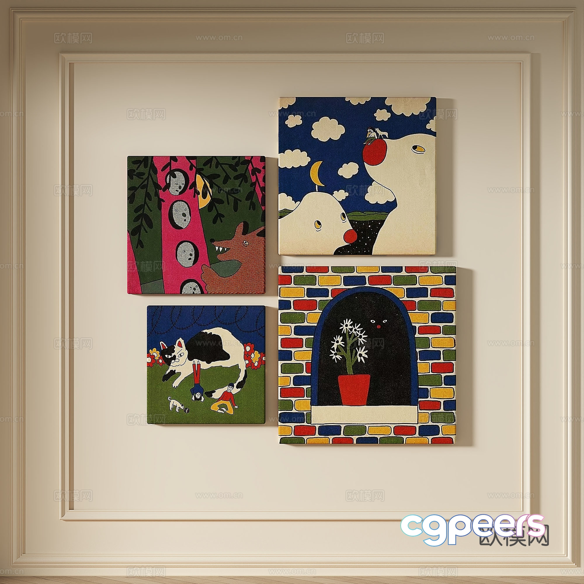 Cozy Art Gallery 3D Model - 12425 - VRAY Render