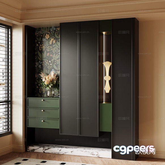 Modern Sliding Wardrobe 3D Model - 667 - VRAY Render