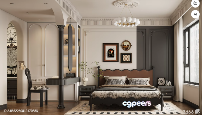 Cozy Bedroom 3D Model - 17229 - VRAY Render