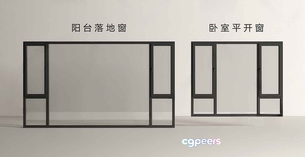 Modern Sliding Doors 3D Model - 7781 - VRAY Render