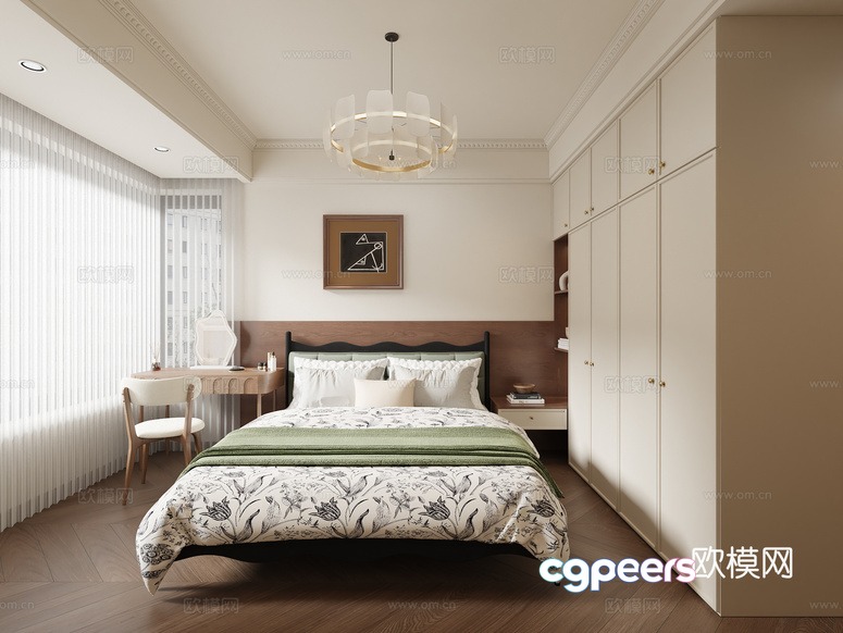 Cozy Bedroom 3D Model - 655 - VRAY Render