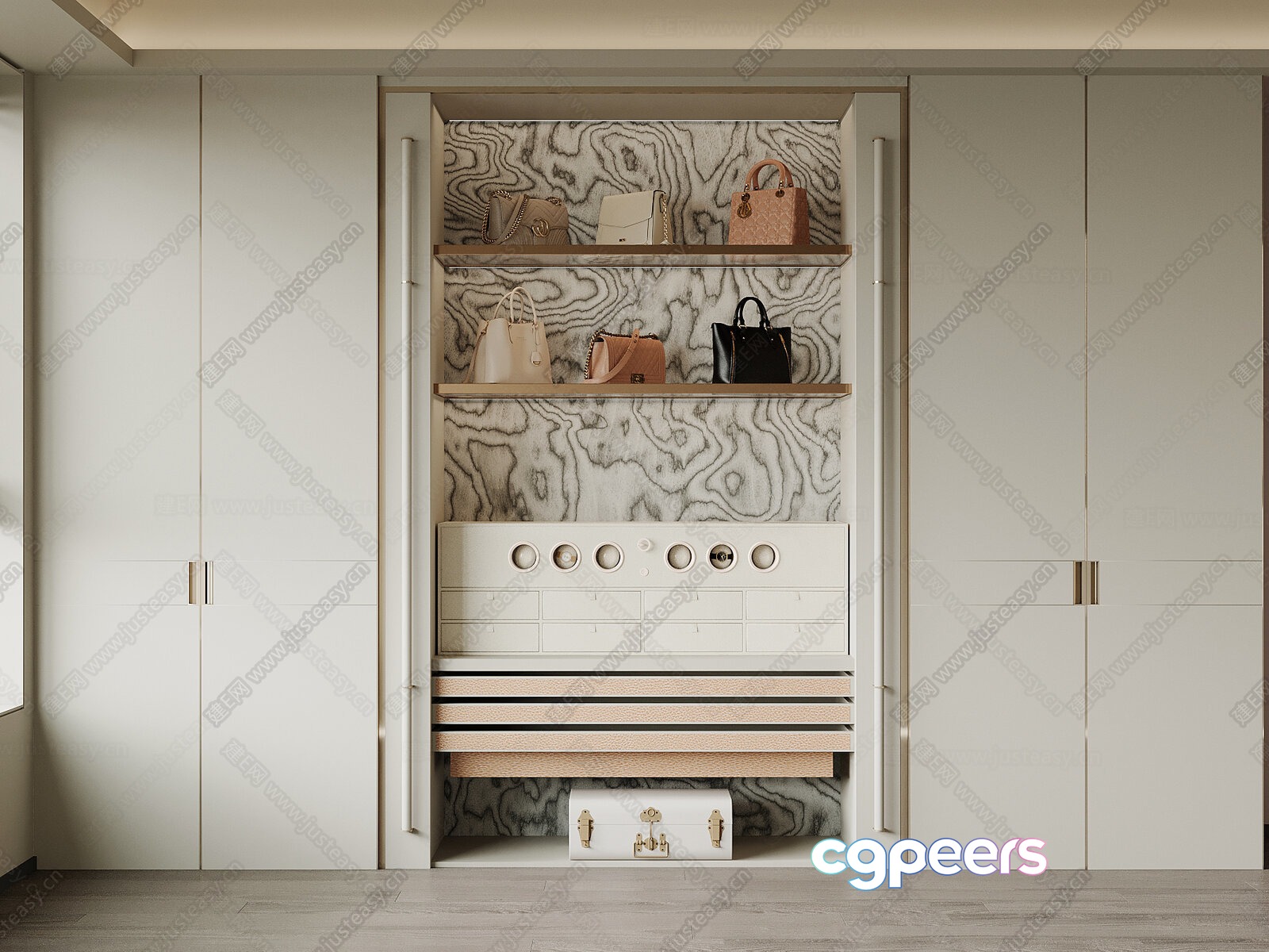 White Storage Closet 3D Model - 9752 - VRAY Render White Storage Closet 3D Model - 9752 - VRAY Render