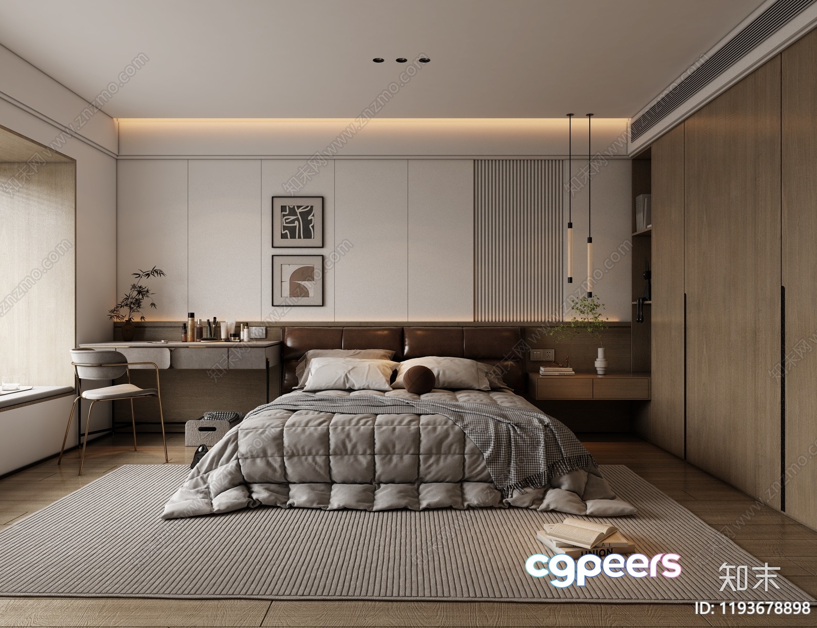Cozy Bedroom 3D Model - 1816 - VRAY Render
