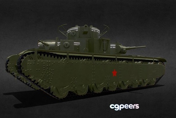 3D Game Assets - T 35 Heavy Five Turret Tank 3D Game Assets - T 35 Heavy Five Turret Tank