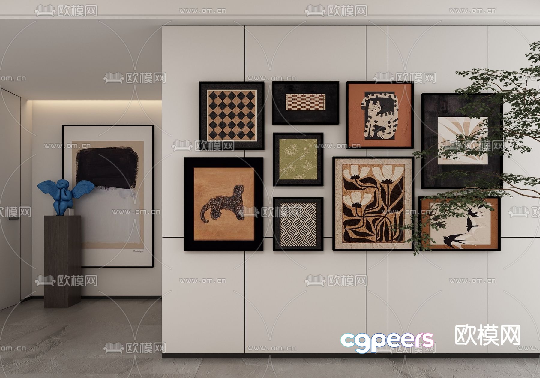 Modern Art Gallery 3D Model - 12699 - VRAY Render Modern Art Gallery 3D Model - 12699 - VRAY Render