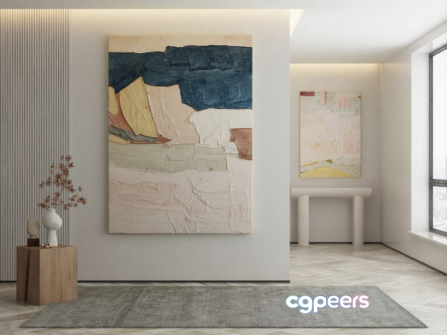 Modern Abstract Painting 3D Model - 18234 - VRAY Render