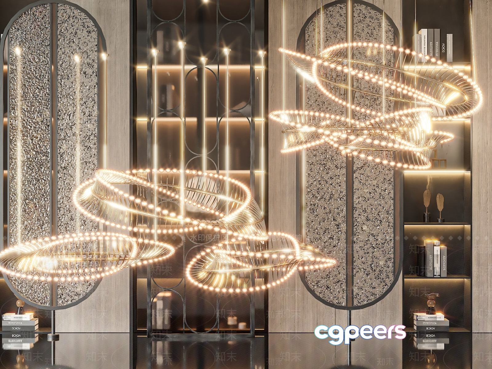 Modern Light Fixture 3D Model - 14707 - VRAY Render