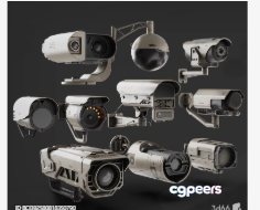 Security Cameras 3D Model - 17231 - VRAY Render