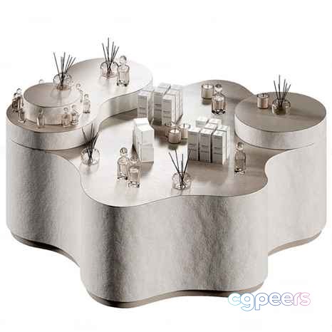 A Silver Table 3D Model - 2478 - CORONA Render