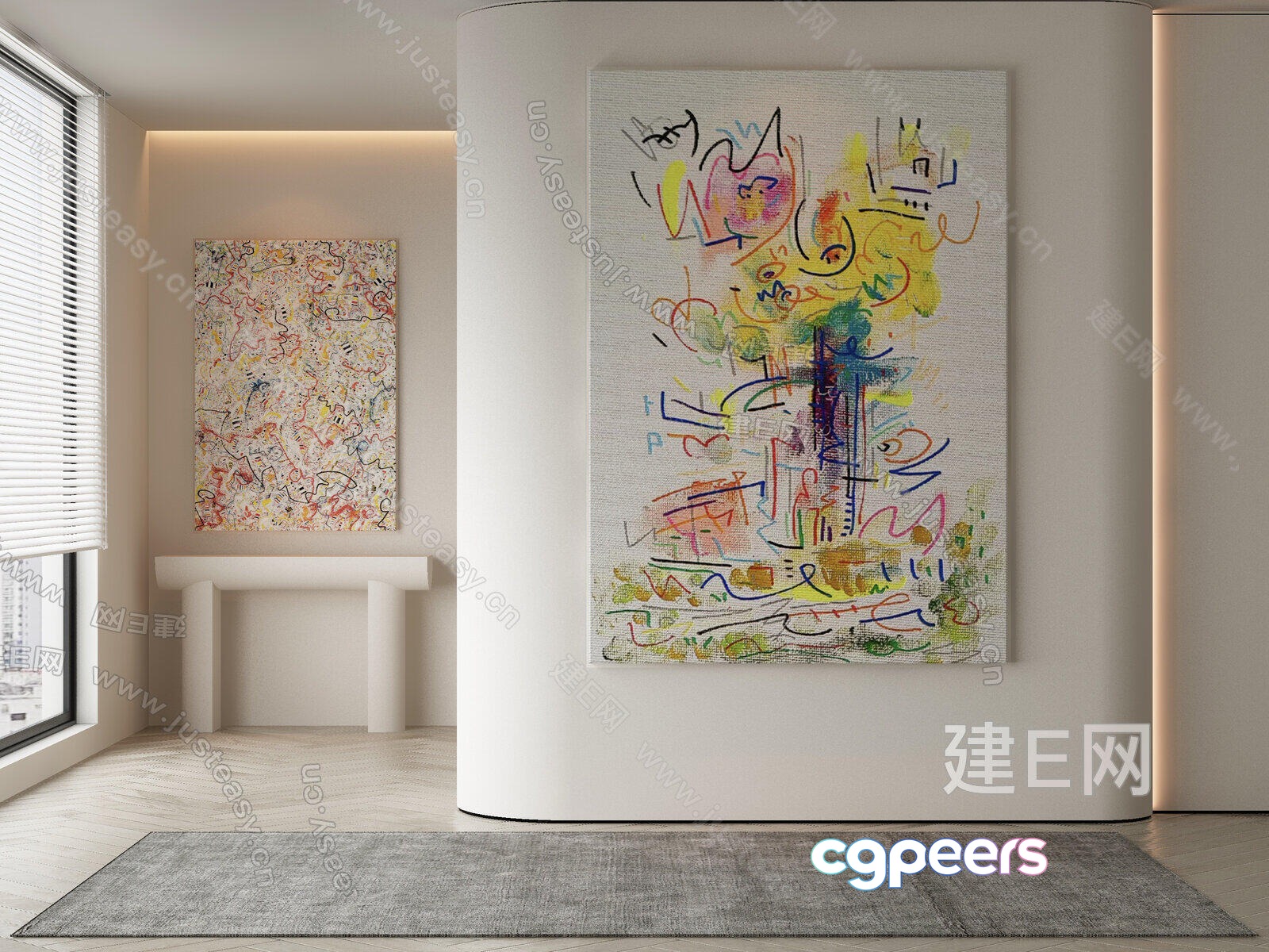 Modern Art Gallery 3D Model - 16360 - VRAY Render