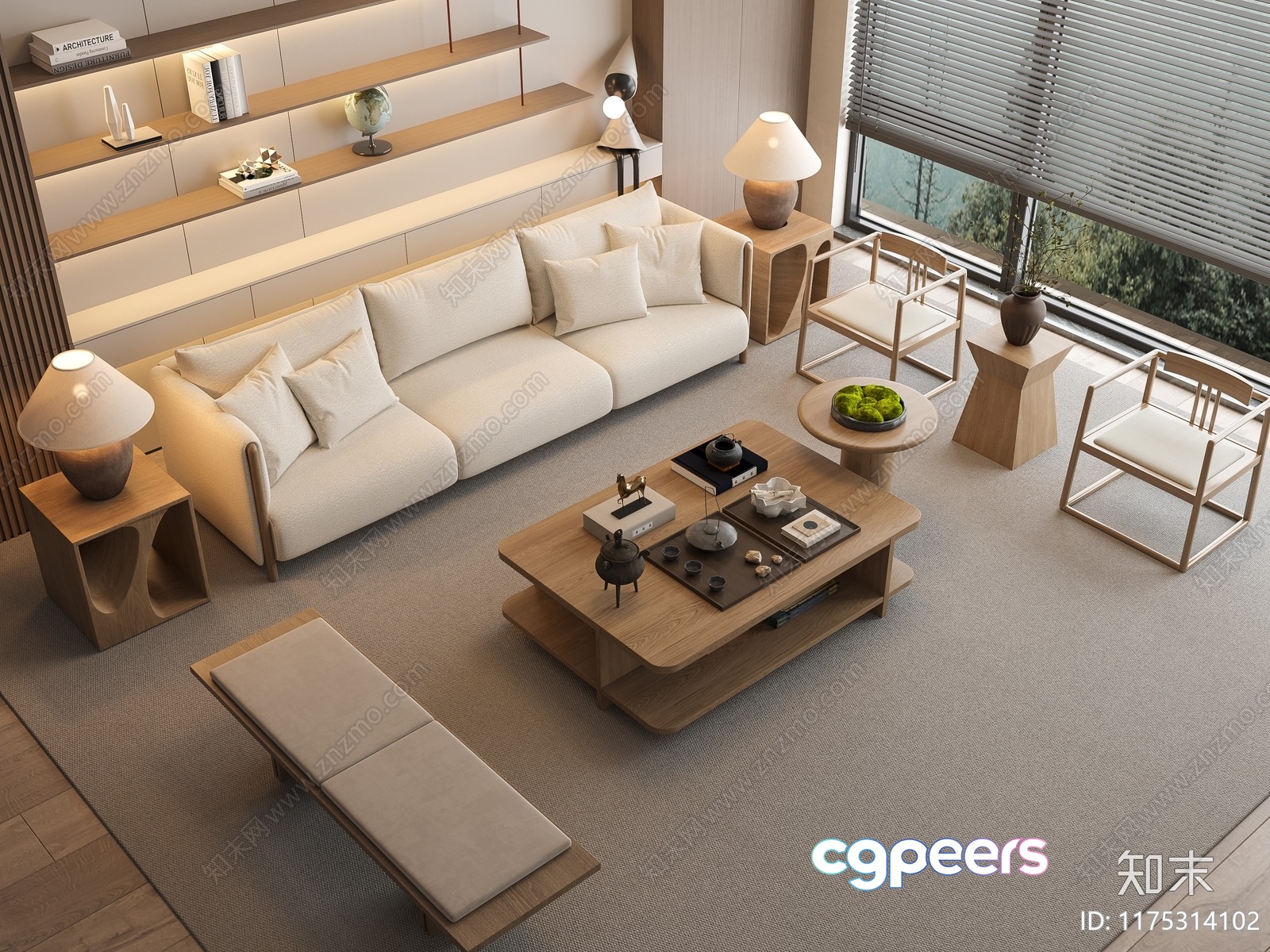 Modern Living Room 3D Model - 11329 - CORONA Render Modern Living Room 3D Model - 11329 - CORONA Render