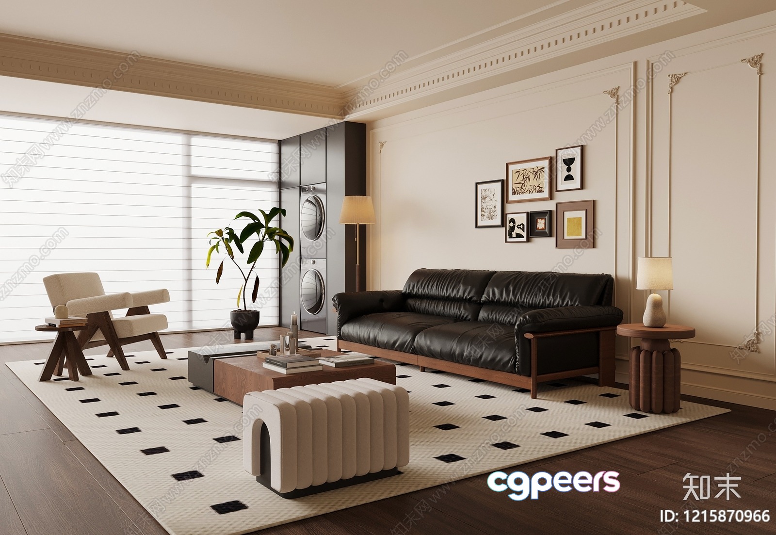 Modern Living Room 3D Model - 15263 - VRAY Render