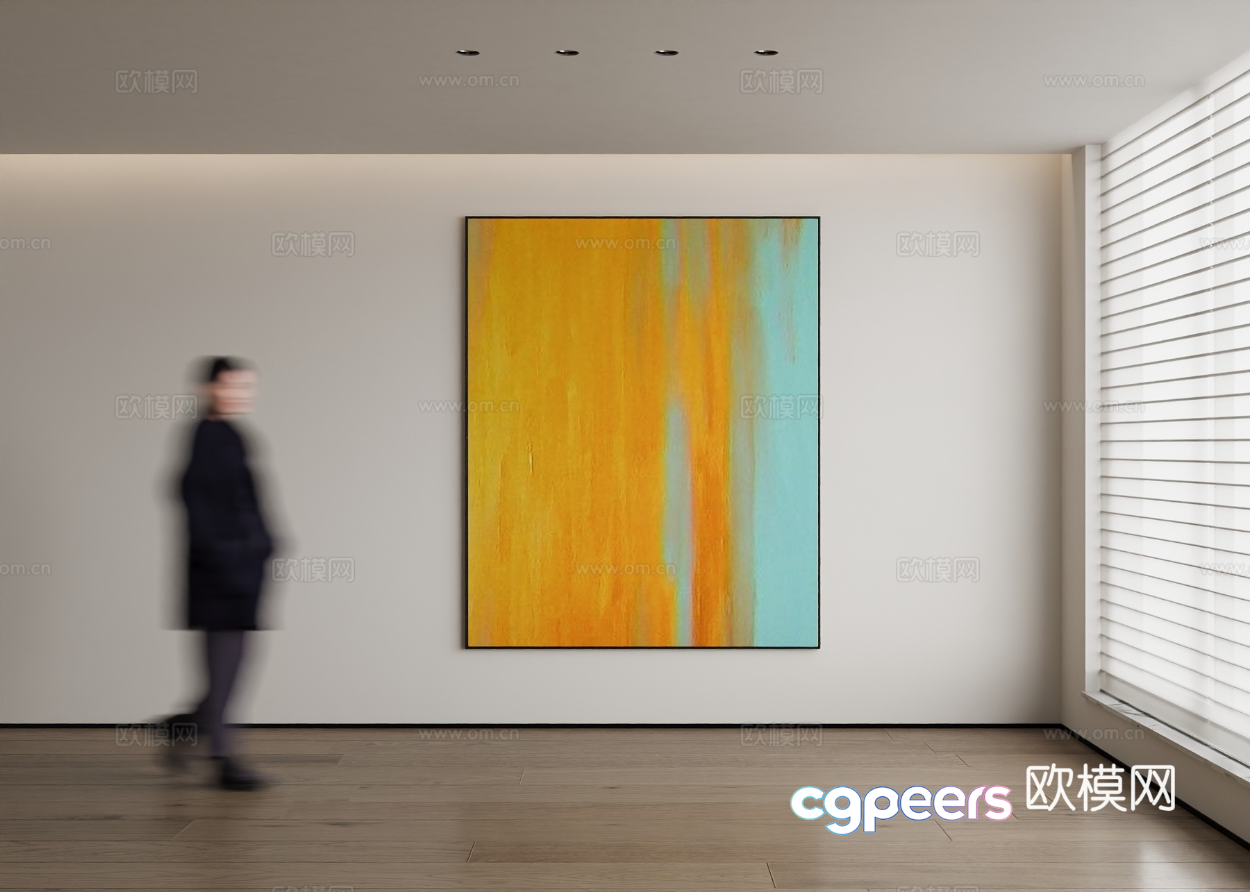 Modern Art Gallery 3D Model - 3162 - VRAY Render