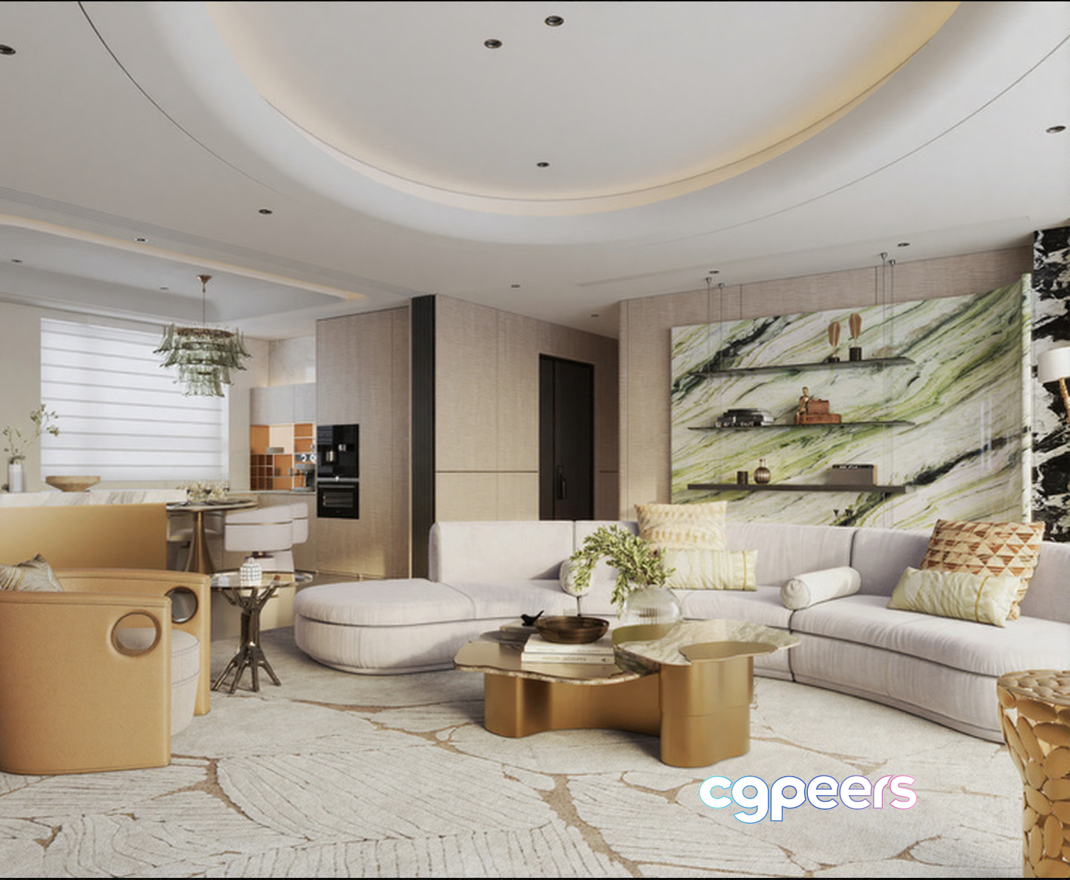 Modern Living Room 3D Model - 11648 - CORONA Render