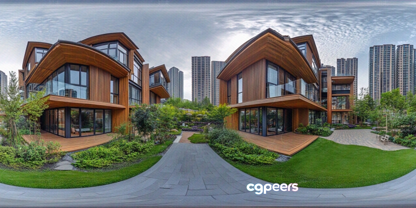 Modern Wooden Houses 3D Model - 290 - VRAY Render Modern Wooden Houses 3D Model - 290 - VRAY Render