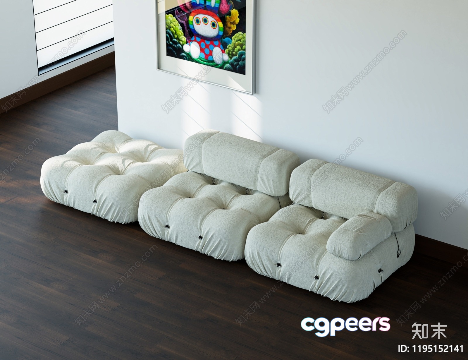 Cozy Living Room 3D Model - 15656 - VRAY Render
