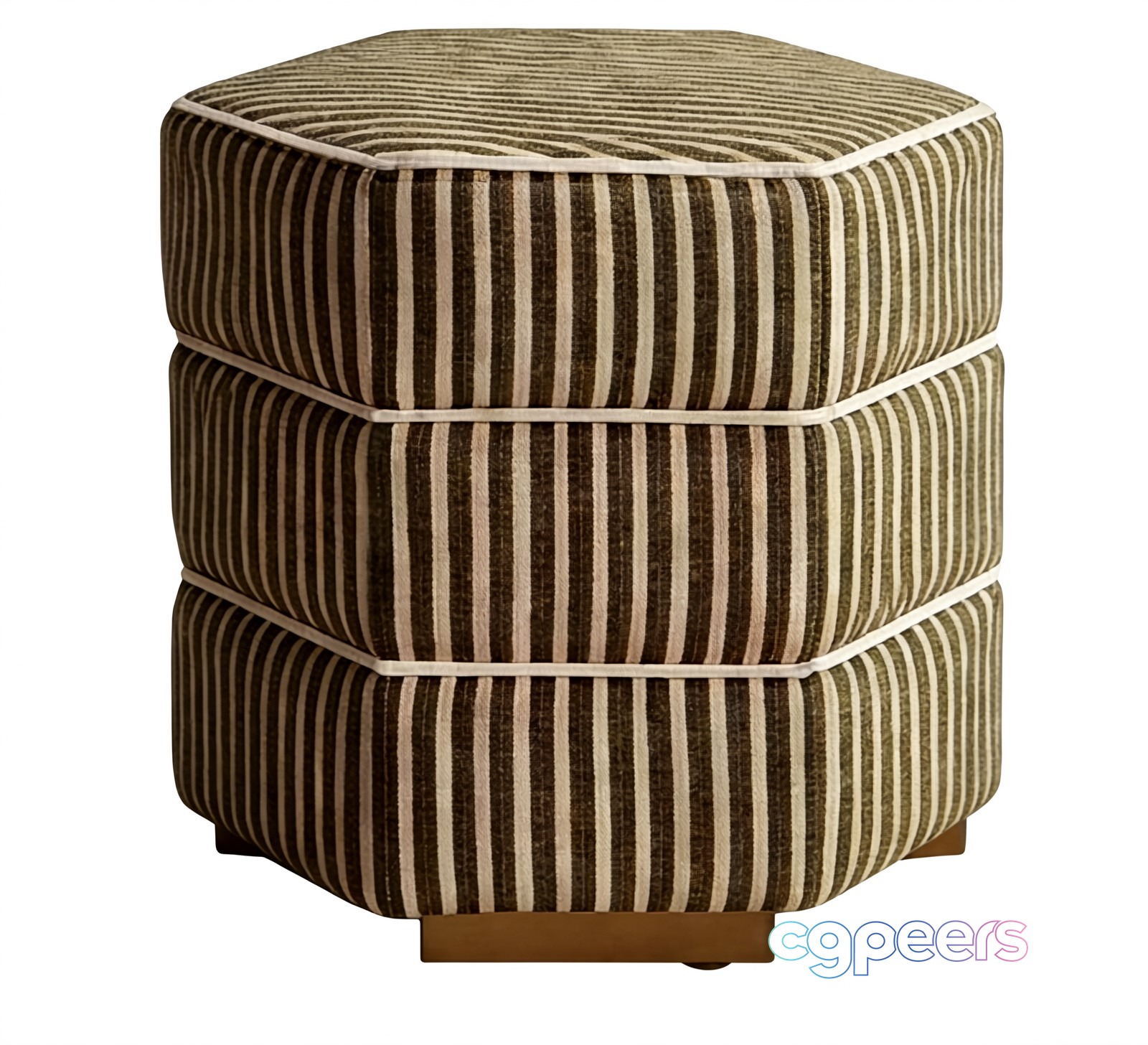 Brown Striped Stool 3D Model - 20187 - VRAY Render Brown Striped Stool 3D Model - 20187 - VRAY Render