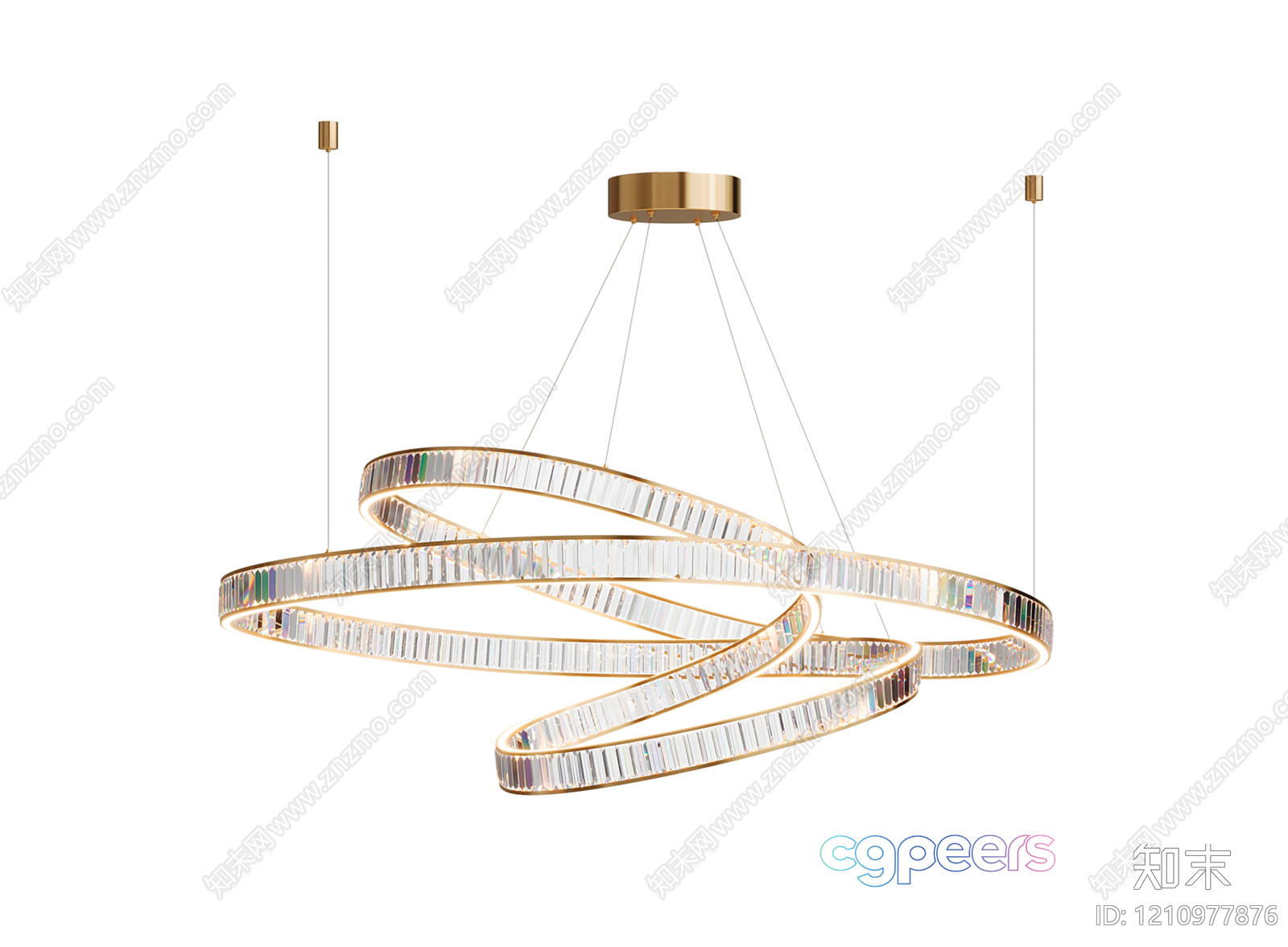 Gold Light Fixture 3D Model - 15240 - VRAY Render