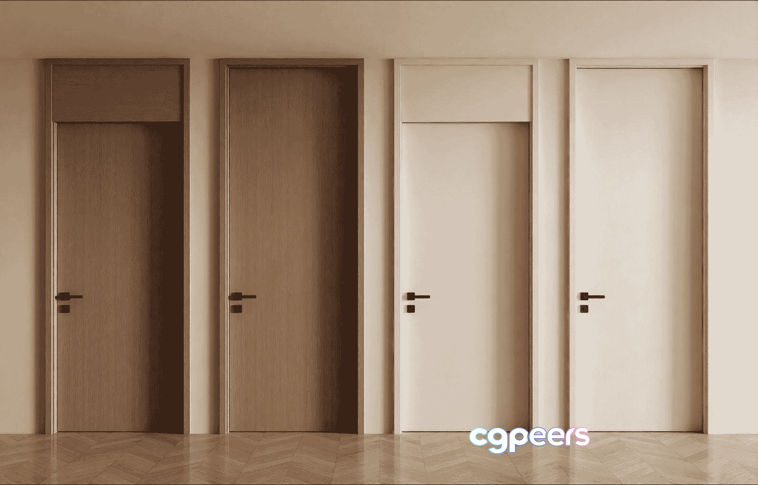 Modern Interior Doors 3D Model - 15620 - VRAY Render