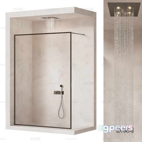 A Modern Shower System 3D Model - 12668 - VRAY Render