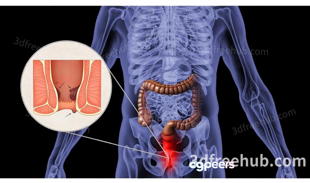 Human Body Diagram 3D Model - 21434 - VRAY Render