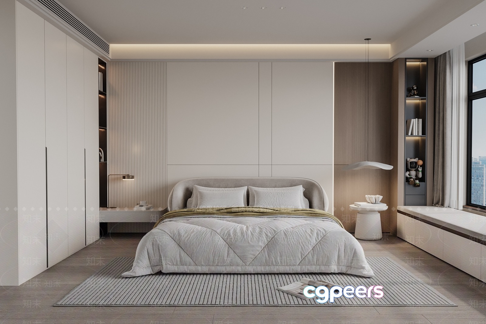 Cozy Modern Bedroom 3D Model - 14985 - VRAY Render Cozy Modern Bedroom 3D Model - 14985 - VRAY Render