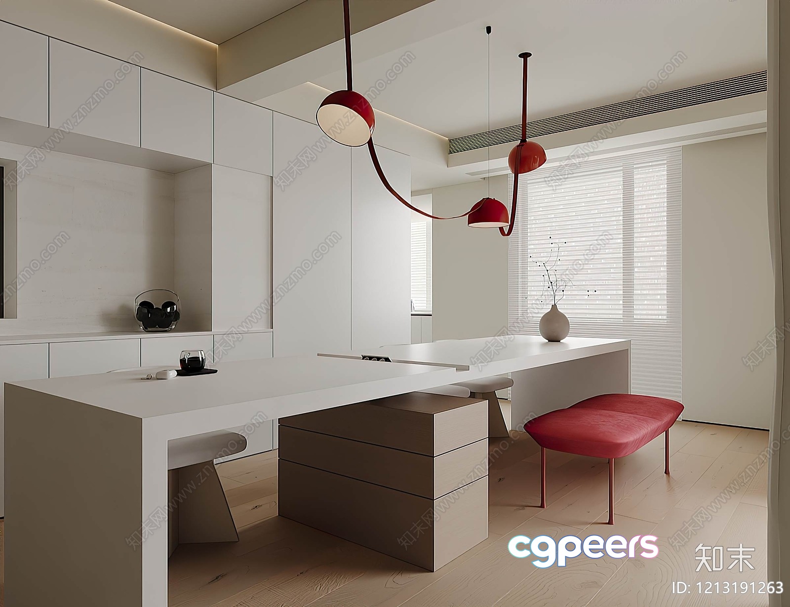 Modern Minimalist Dining Room 3D Model - 18297 - VRAY Render Modern Minimalist Dining Room 3D Model - 18297 - VRAY Render