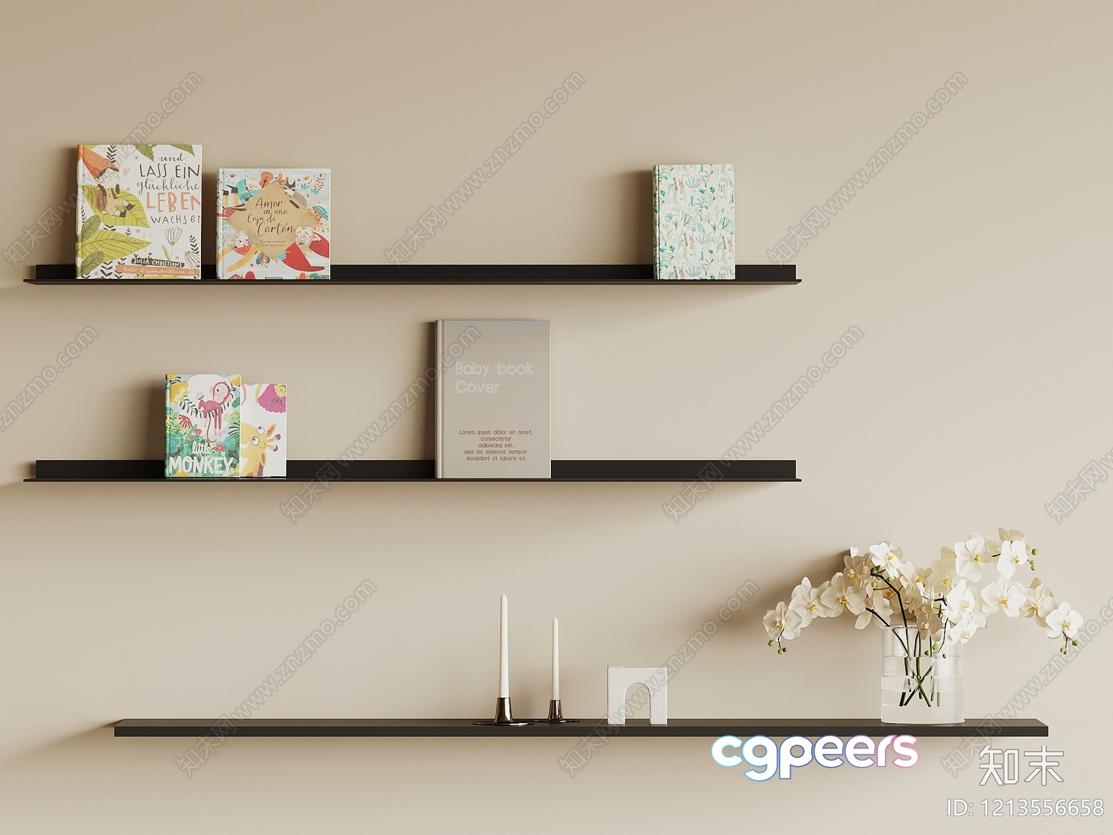 Modern Home Decor 3D Model - 13561 - VRAY Render