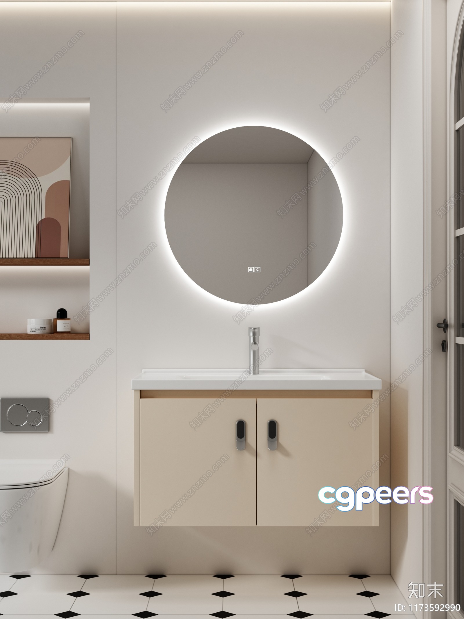 A Modern Bathroom 3D Model - 18027 - VRAY Render A Modern Bathroom 3D Model - 18027 - VRAY Render