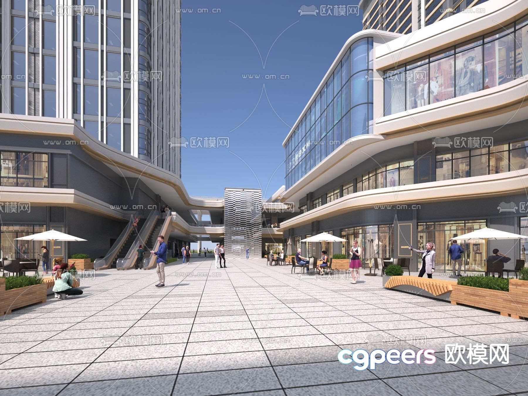 A Modern Shopping Mall 3D Model - 15156 - VRAY Render
