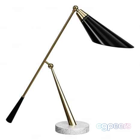 Gold And Black Lamp 3D Model - 14218 - CORONA Render Gold And Black Lamp 3D Model - 14218 - CORONA Render