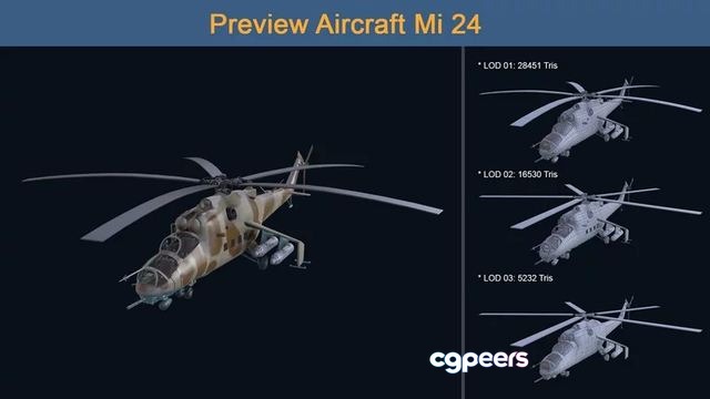3D Game Assets - Mi 24 Low-poly 3D Game Assets - Mi 24 Low-poly
