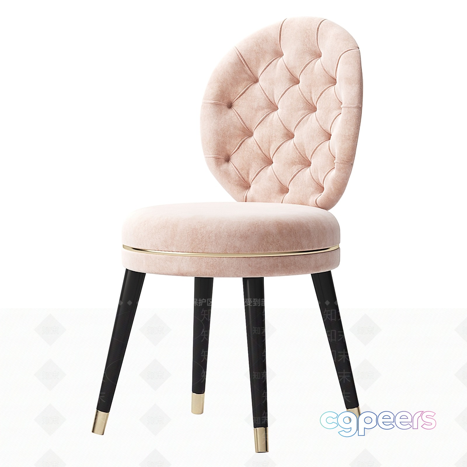 Light Pink Chair 3D Model - 2270 - VRAY Render