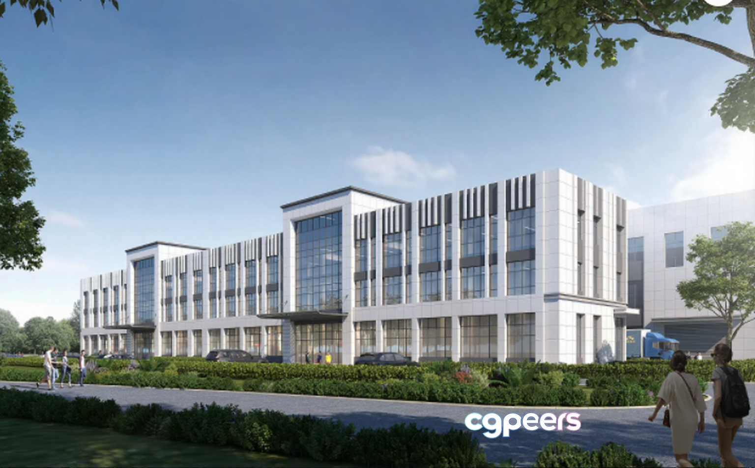 Modern Office Building 3D Model - 11682 - VRAY Render Modern Office Building 3D Model - 11682 - VRAY Render