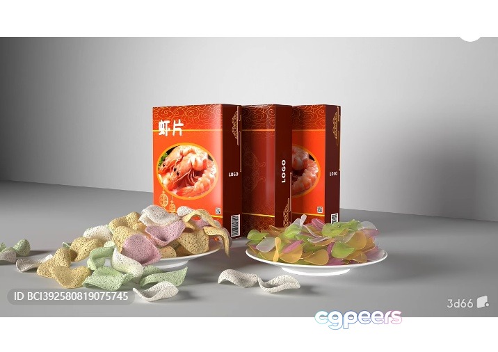 The Image Features A Plate Of Food 3D Model - 6223 - VRAY Render