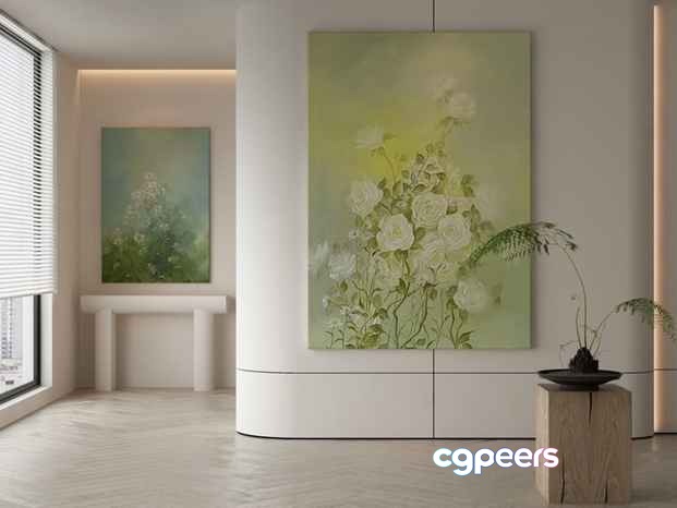 Modern White Room 3D Model - 6741 - VRAY Render