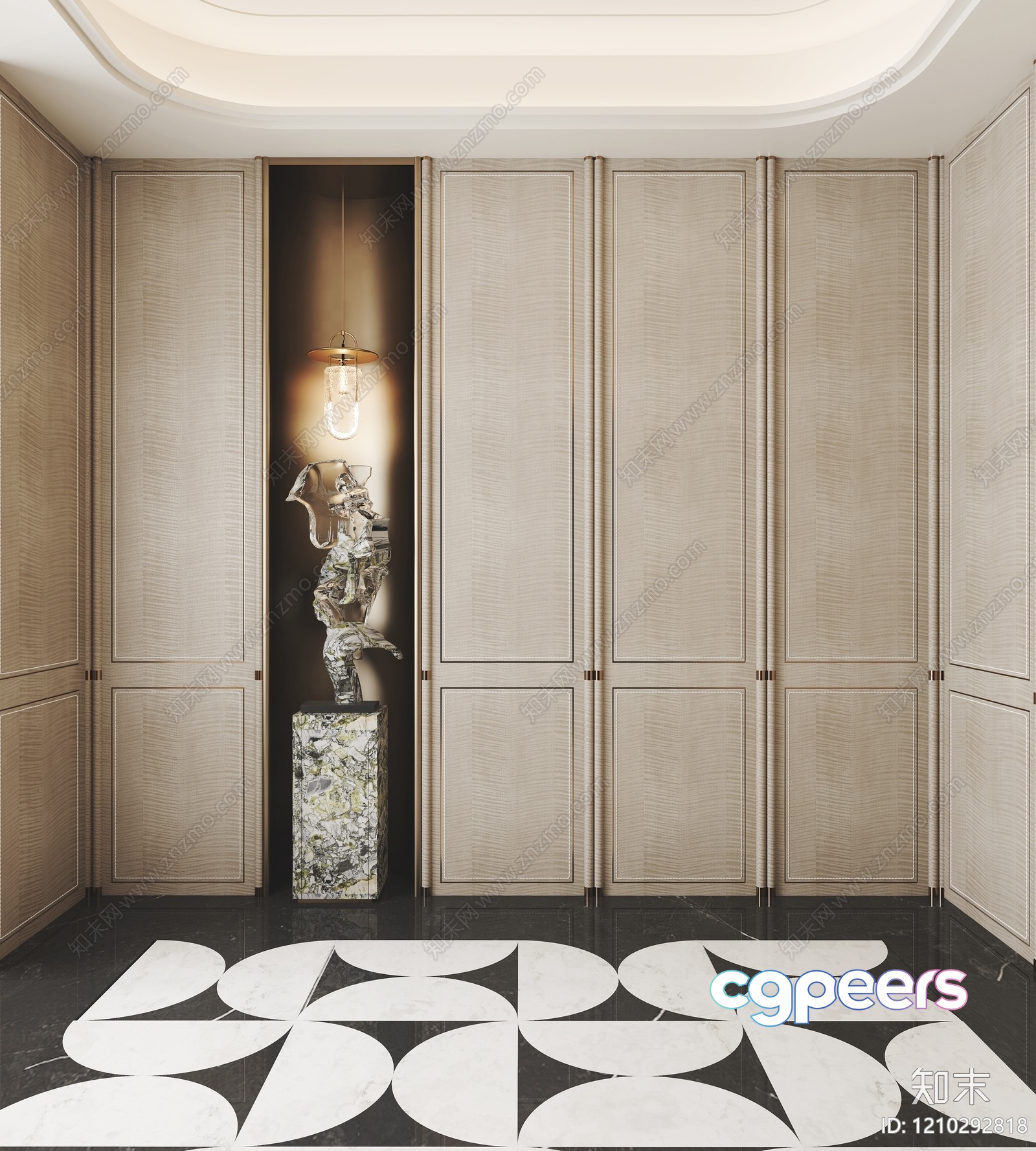 Modern Decorated Room 3D Model - 767 - VRAY Render