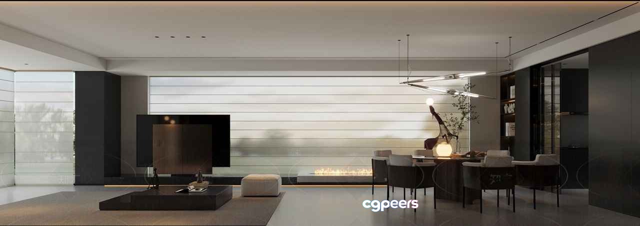 Modern Living Room 3D Model - 3518 - VRAY Render Modern Living Room 3D Model - 3518 - VRAY Render