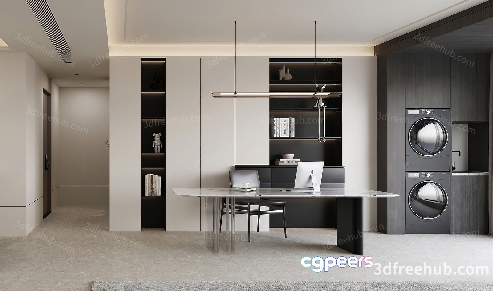 Modern Home Office 3D Model - 23554 - VRAY Render Modern Home Office 3D Model - 23554 - VRAY Render