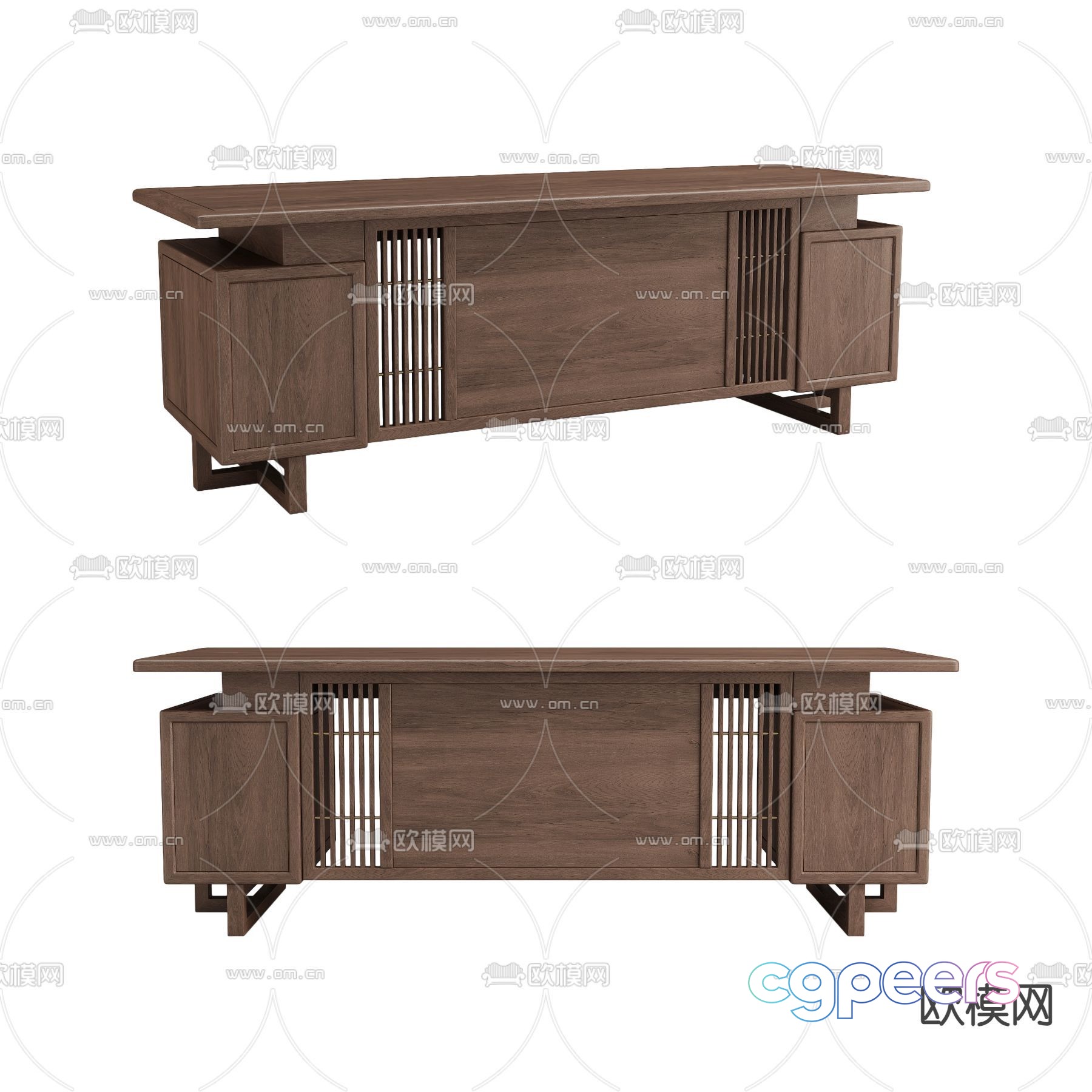 A Wooden Sideboard 3D Model - 8120 - VRAY Render A Wooden Sideboard 3D Model - 8120 - VRAY Render