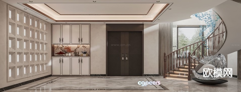 Modern Home Interior 3D Model - 11482 - VRAY Render