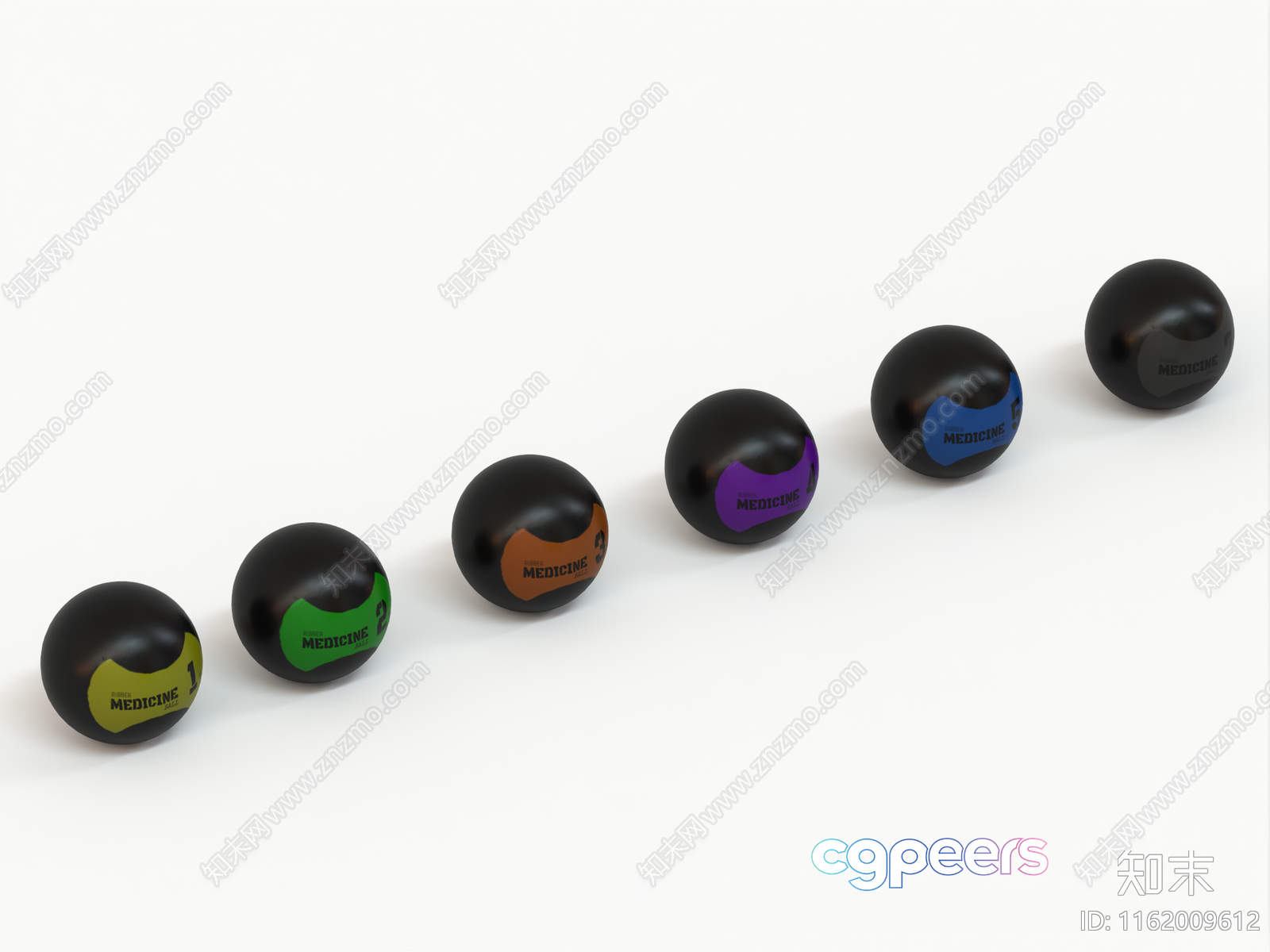 Black Balls With Medicine Labels 3D Model - 14435 - VRAY Render