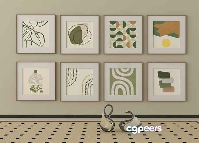 Abstract Art Collection 3D Model - 5080 - VRAY Render Abstract Art Collection 3D Model - 5080 - VRAY Render