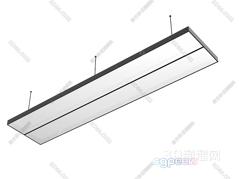 A Rectangular Light Fixture 3D Model - 1708 - VRAY Render A Rectangular Light Fixture 3D Model - 1708 - VRAY Render