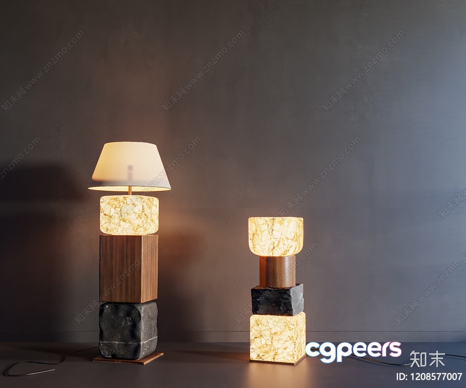 Modern Table Lamps 3D Model - 5502 - VRAY Render Modern Table Lamps 3D Model - 5502 - VRAY Render