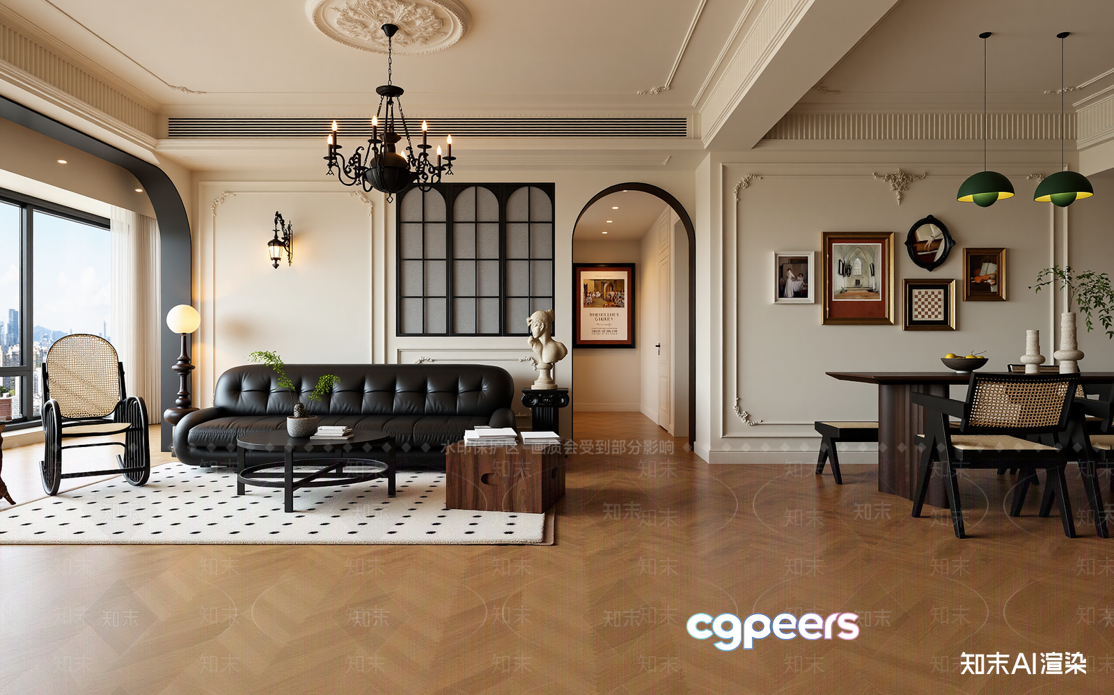 Modern Living Room 3D Model - 15251 - VRAY Render