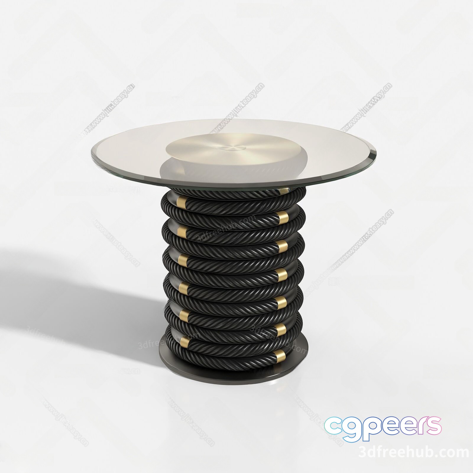 A Black And Gold Table 3D Model - 18936 - VRAY Render